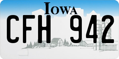 IA license plate CFH942