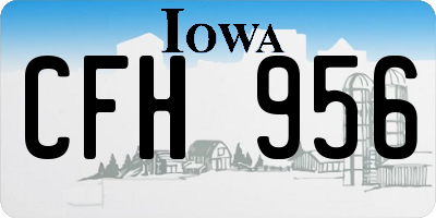 IA license plate CFH956