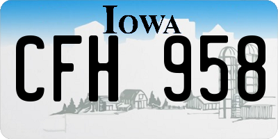 IA license plate CFH958