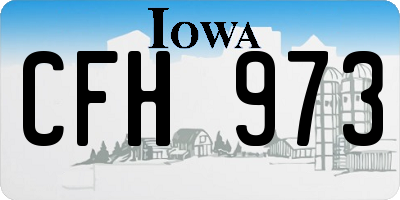 IA license plate CFH973