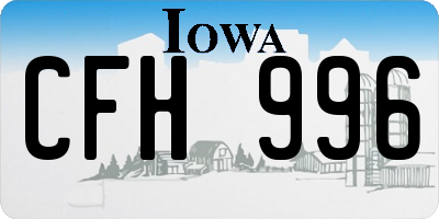 IA license plate CFH996