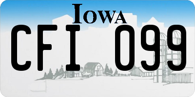 IA license plate CFI099