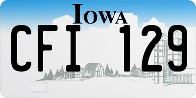 IA license plate CFI129