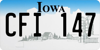 IA license plate CFI147