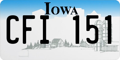 IA license plate CFI151