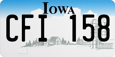IA license plate CFI158