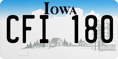 IA license plate CFI180