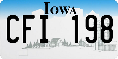IA license plate CFI198