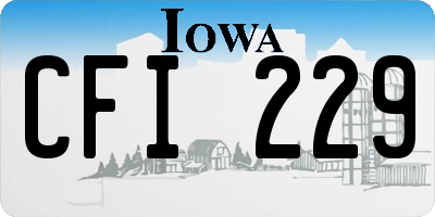 IA license plate CFI229