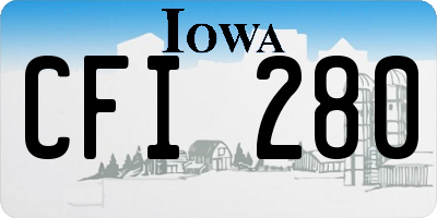 IA license plate CFI280