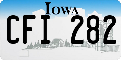 IA license plate CFI282