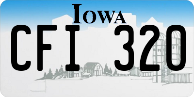 IA license plate CFI320