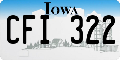 IA license plate CFI322