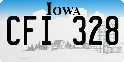 IA license plate CFI328
