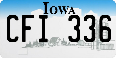 IA license plate CFI336