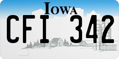 IA license plate CFI342