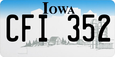 IA license plate CFI352