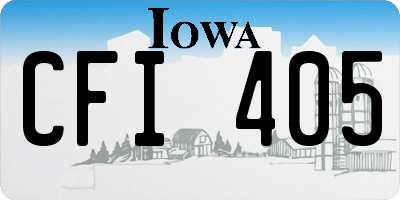 IA license plate CFI405