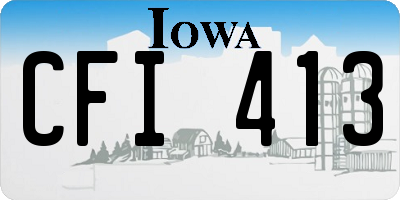 IA license plate CFI413