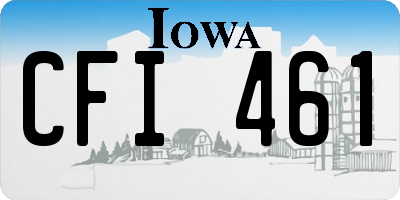 IA license plate CFI461