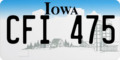 IA license plate CFI475