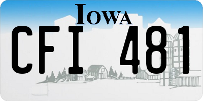 IA license plate CFI481