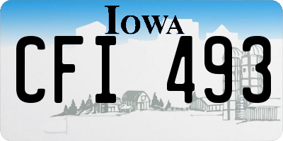 IA license plate CFI493