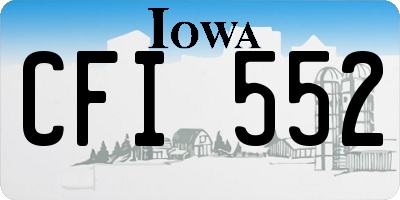 IA license plate CFI552