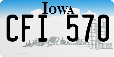 IA license plate CFI570