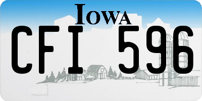 IA license plate CFI596