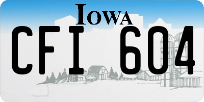 IA license plate CFI604