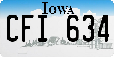 IA license plate CFI634