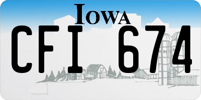 IA license plate CFI674