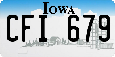 IA license plate CFI679