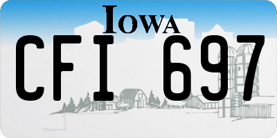 IA license plate CFI697