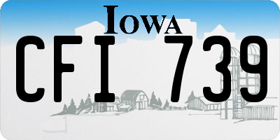 IA license plate CFI739