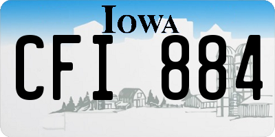 IA license plate CFI884