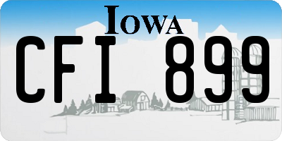 IA license plate CFI899