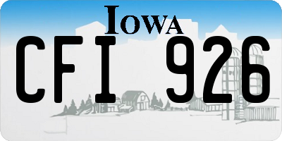 IA license plate CFI926