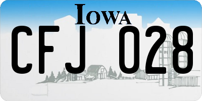 IA license plate CFJ028