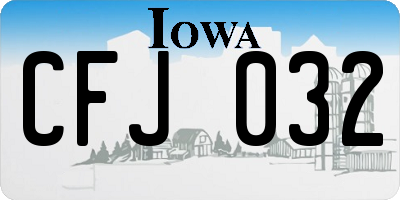 IA license plate CFJ032