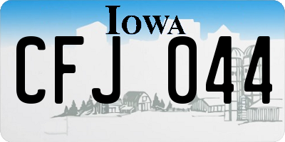 IA license plate CFJ044