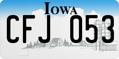 IA license plate CFJ053