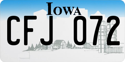 IA license plate CFJ072