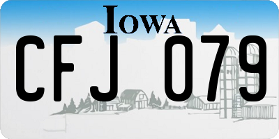 IA license plate CFJ079
