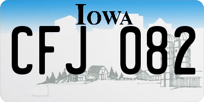 IA license plate CFJ082