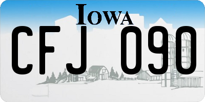 IA license plate CFJ090