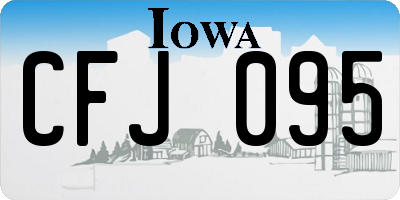 IA license plate CFJ095