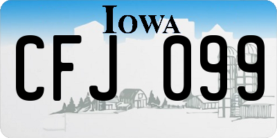 IA license plate CFJ099