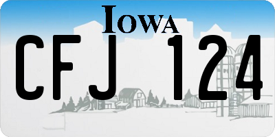 IA license plate CFJ124